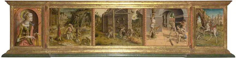 Prédelle de La Madonna della Rondine - Carlo Crivelli image 1 copie de tableau peinte à la main