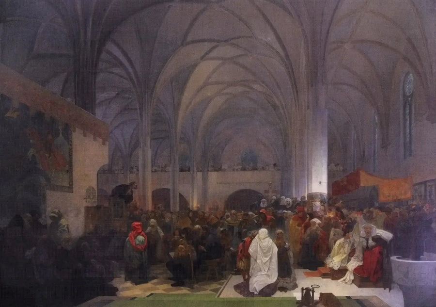 Predigt von Meister Jan Hus - Alphonse Mucha