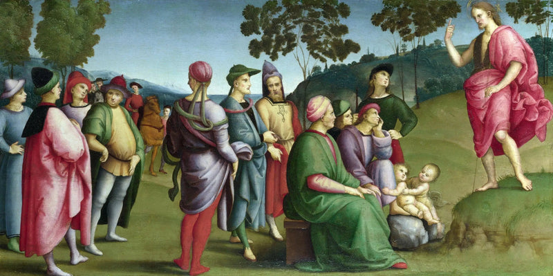 Predigt des Heiligen Johannes des Täufers - Raphael Sanzio