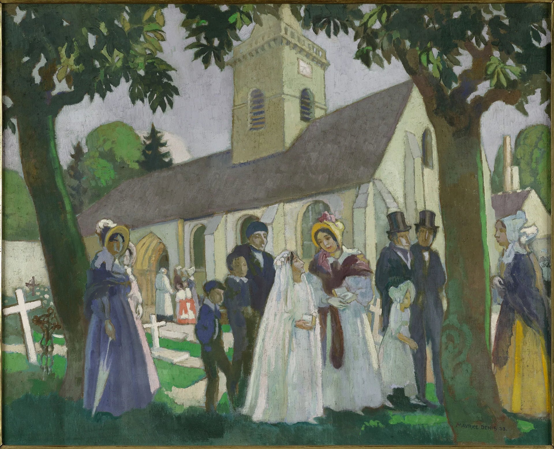 Première communion de Léopoldine à Fourqueux - Maurice Denis image 1 tableau peint à l’huile sur toile