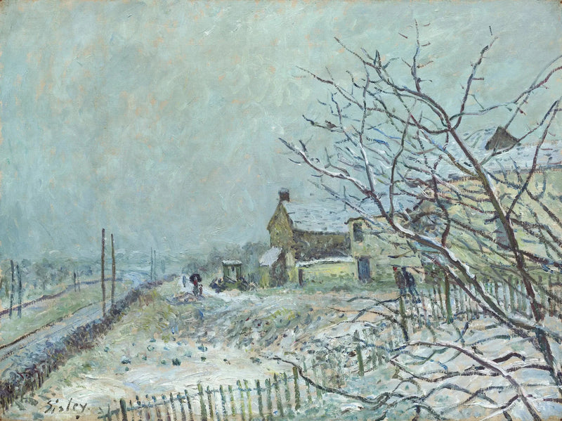 Erster Schnee in Veneux-Nadon - Alfred Sisley