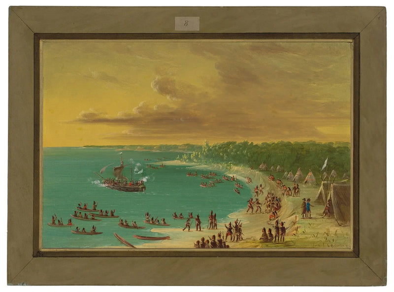 Erste Überfahrt des Griffin auf dem Eriesee. 7. August 1679 - George Catlin