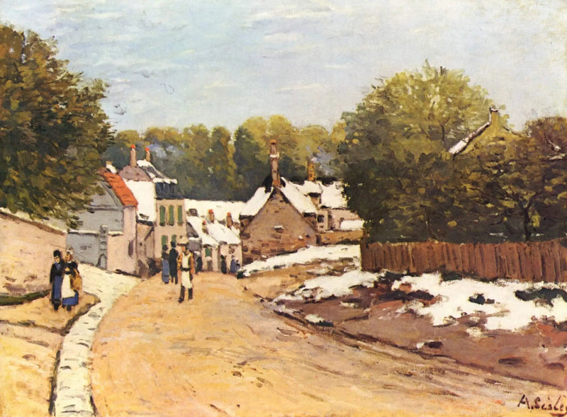 Erste Schneefälle in Louveciennes - Alfred Sisley