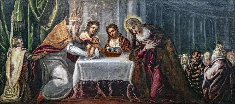Darstellung der Präsentation Jesu im Tempel - Jacopo Tintoretto