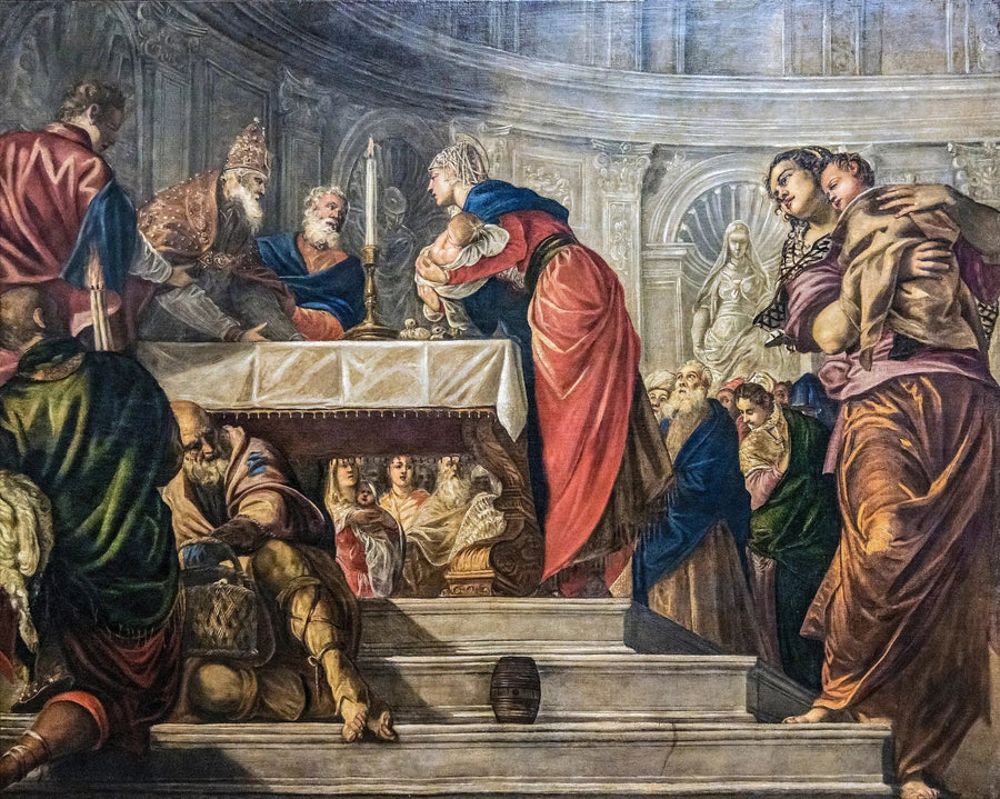 Darstellung der Präsentation Jesu im Tempel - Jacopo Tintoretto