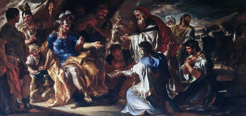 Priam im Zelt des Achilles - Francesco Solimena