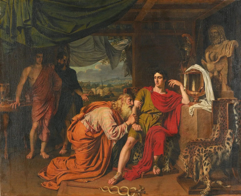 Priam bitt Achilles, ihm den Körper von Hektor zurückzugeben - Alexandre Ivanov