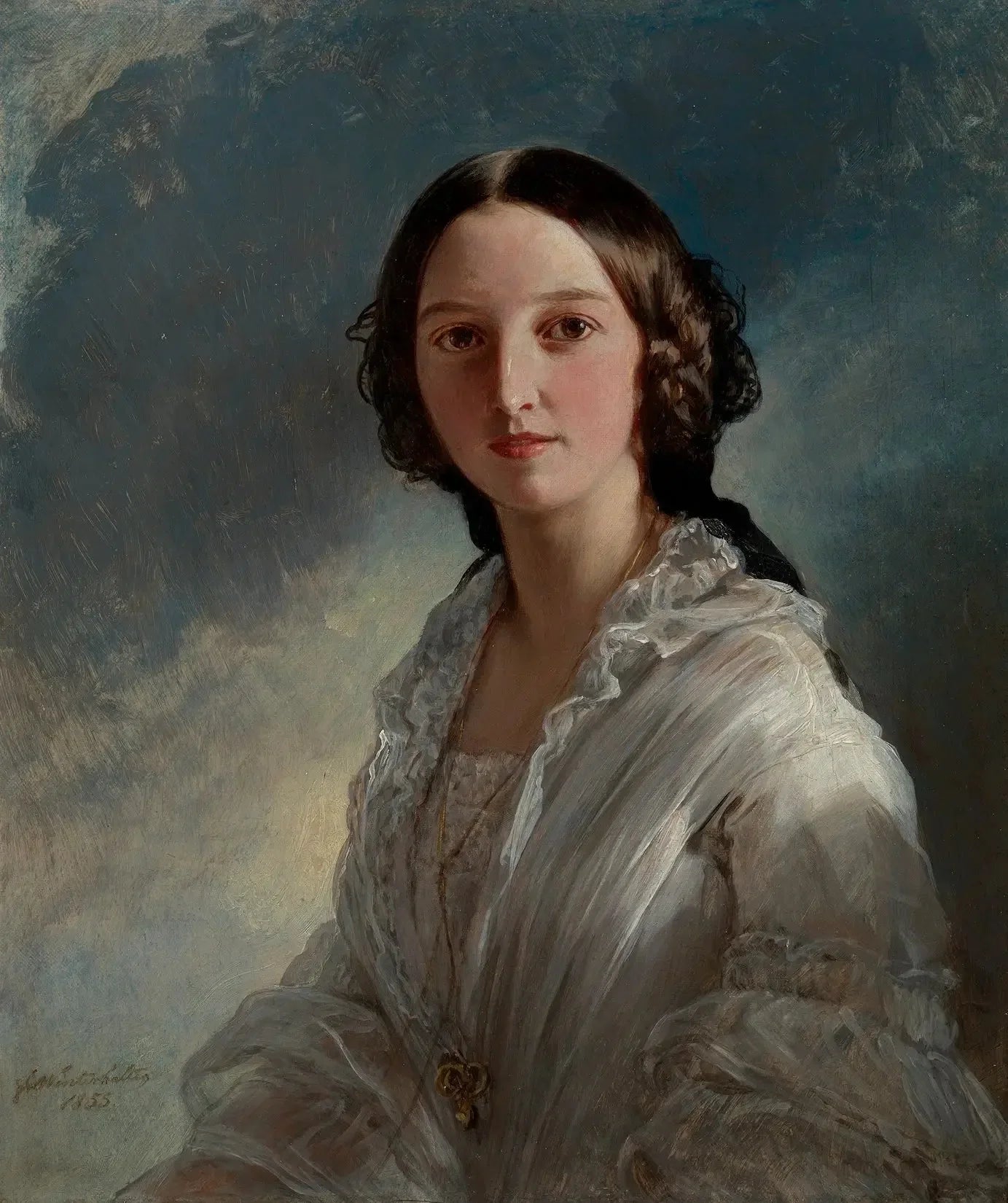 Princesse Feodora de Hohenlohe-Langenbourg (1839-1872) - Franz Xaver Winterhalter image 1 reproduction artisanale de tableau