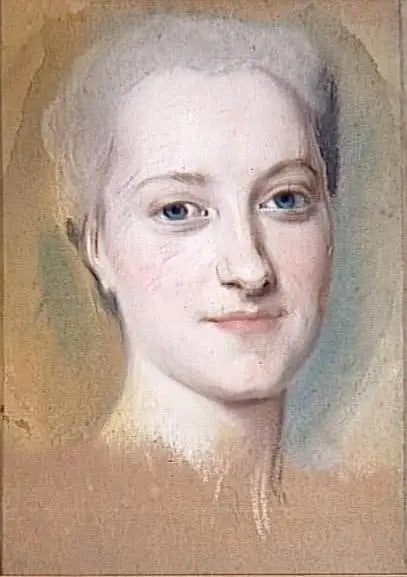 Prinzessin Marie-Christine von Sachsen (1735-1782) - Maurice-Quentin de La Tour