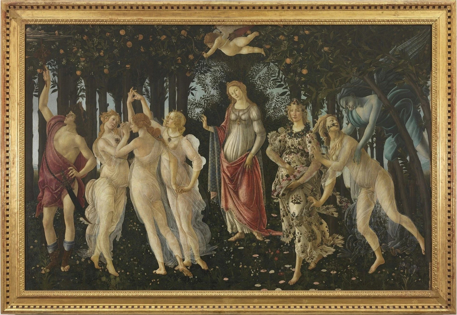 Le Printemps avec nymphes et Grâces de Sandro Botticelli, Galerie des Offices – reproduction peinture à l’huile sur toile