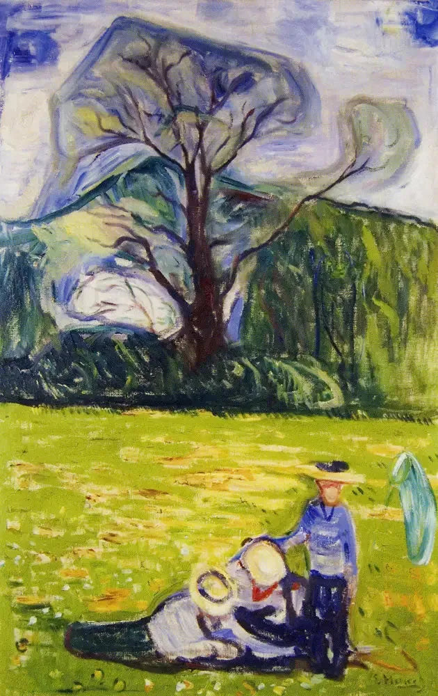 Frühling im Garten von Dr. Linde - Edvard Munch