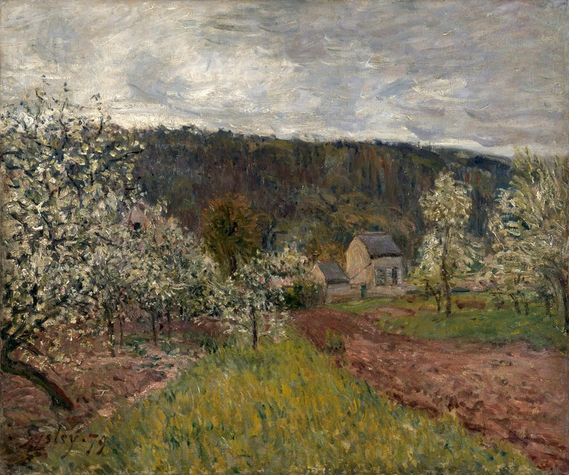 Regnerischer Frühling in der Umgebung von Paris - Alfred Sisley