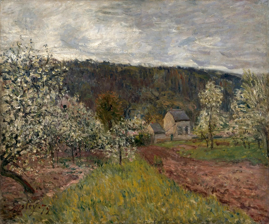 Regnerischer Frühling in der Umgebung von Paris - Alfred Sisley