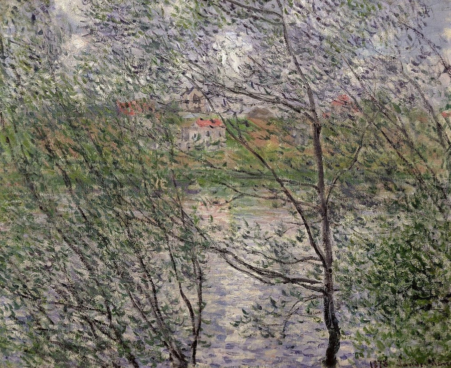 Der Frühling durch die Zweige - Claude Monet