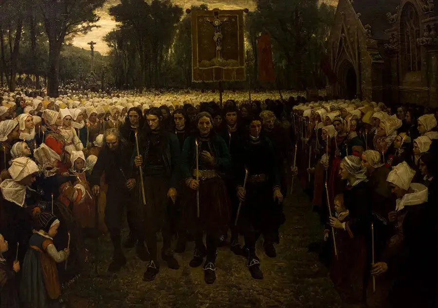 Prozession der Buße in der Bretagne - Jules Breton
