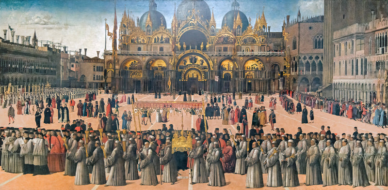 Prozession auf dem Markusplatz - Gentile Bellini