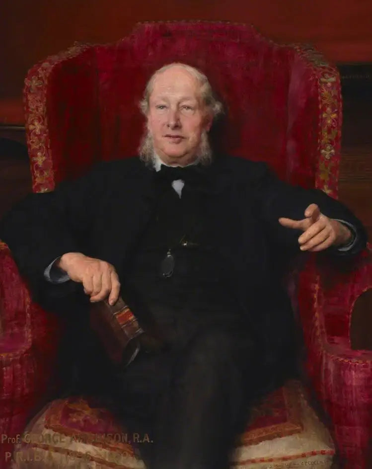 Professeur George Aitchison (1825–1910), RA, RGM, PRIBA - Lawrence Alma-Tadema image 1 tableau peint à l’huile sur toile