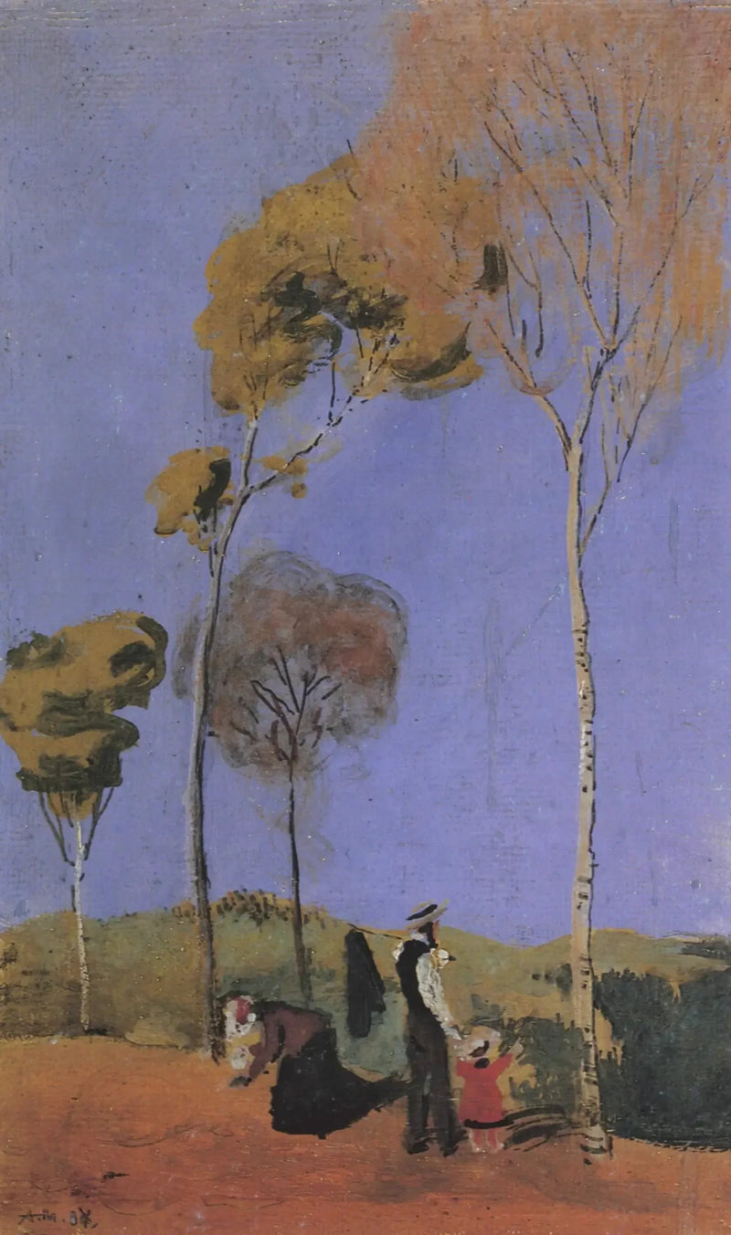 Spaziergang mit Kind - August Macke