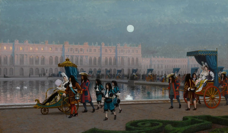 Promenade des Hofes in den Gärten von Versailles - Jean-Léon Gérôme