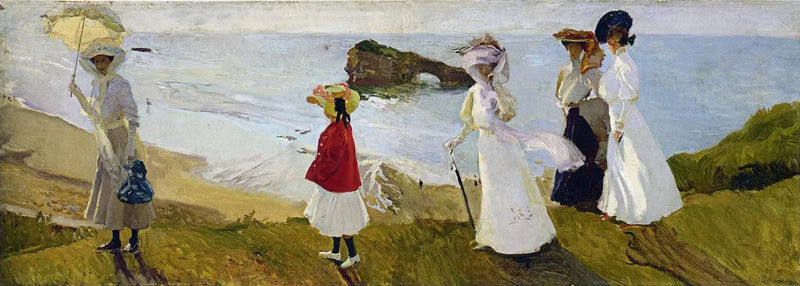 Spaziergang am Leuchtturm von Biarritz - Joaquín Sorolla