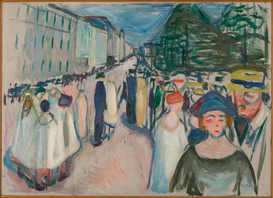Spaziergang über Karl Johan - Edvard Munch