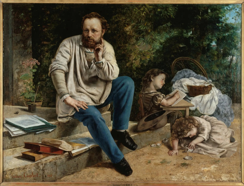 Proudhon und seine Kinder - Gustave Courbet