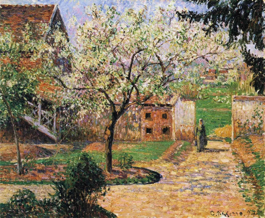 Blühende Pflaumenbäume, Éragny - Camille Pissarro