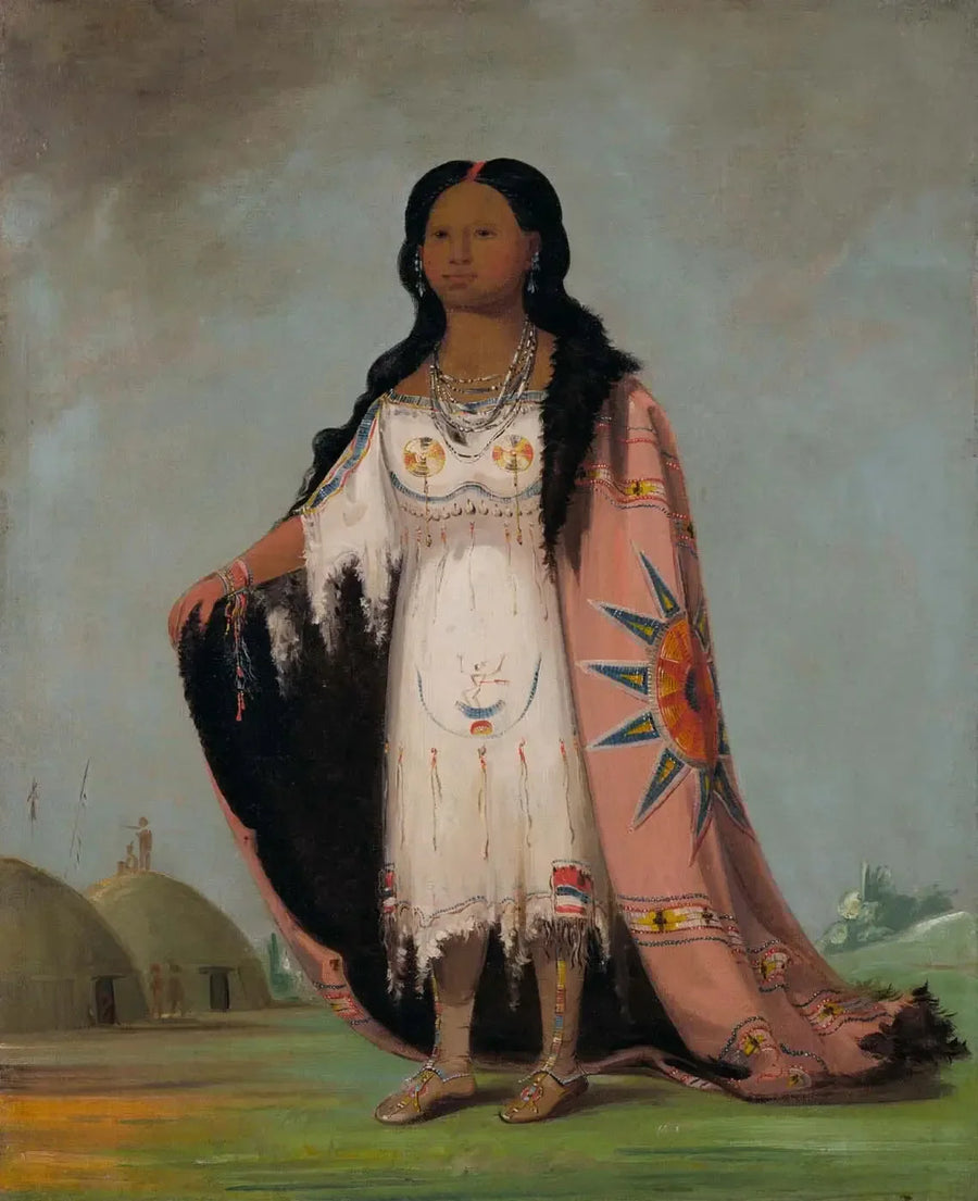 Pshán-shaw, duftendes Kraut, zwölfjährige Mädchen mit blutiger Hand - George Catlin
