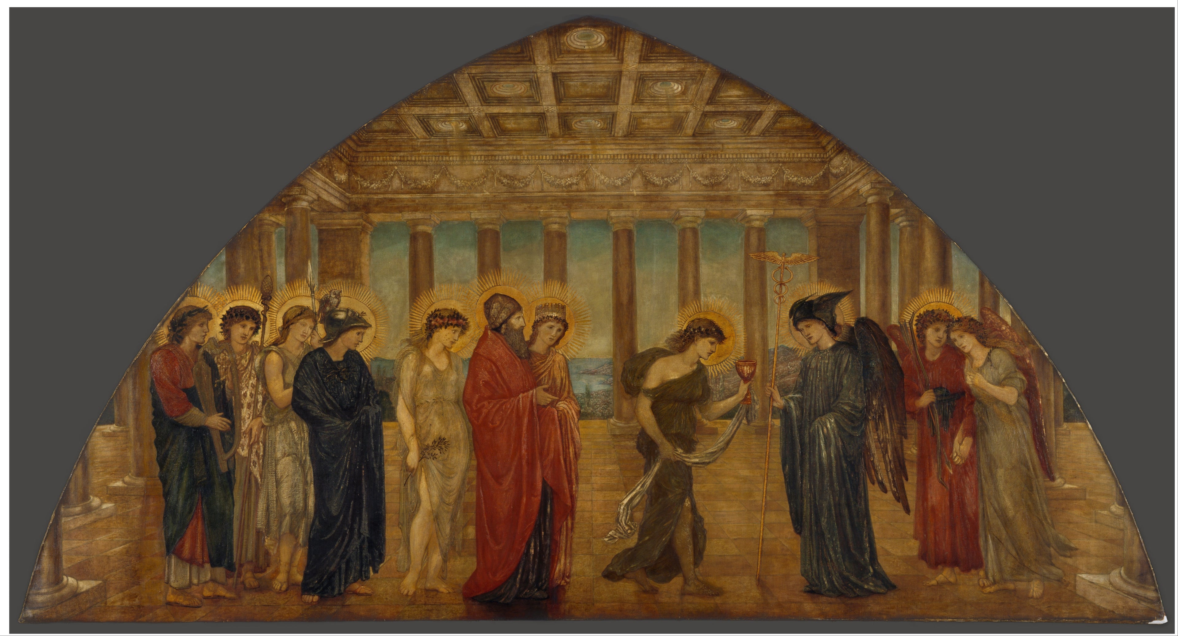 Psyché entrant dans les portails de l'Olympe - Edward Burne-Jones image 1 reproduction de peinture à l’huile