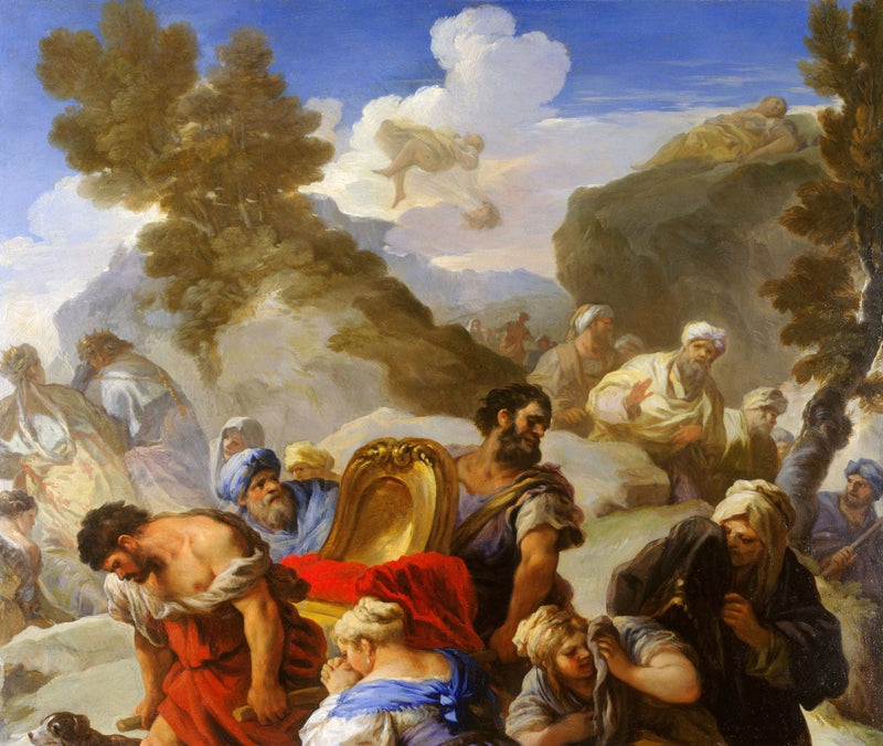Psyché ausgestellt auf einem Felsen - Luca Giordano