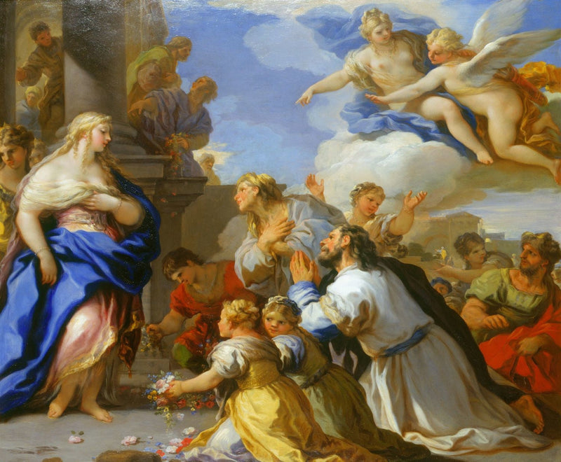 Psyché von dem Volk verehrt - Luca Giordano