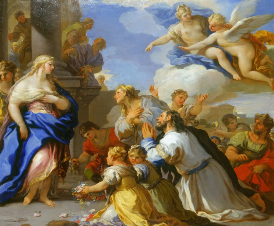 Psyché von dem Volk verehrt - Luca Giordano