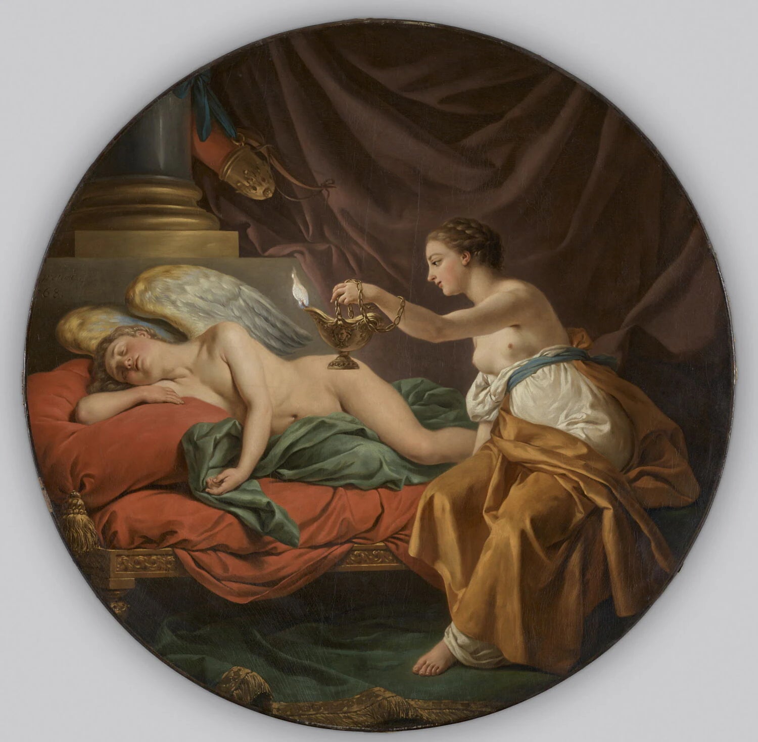 Psyché surprend l'Amour endormi - Louis Jean-François Lagrenée