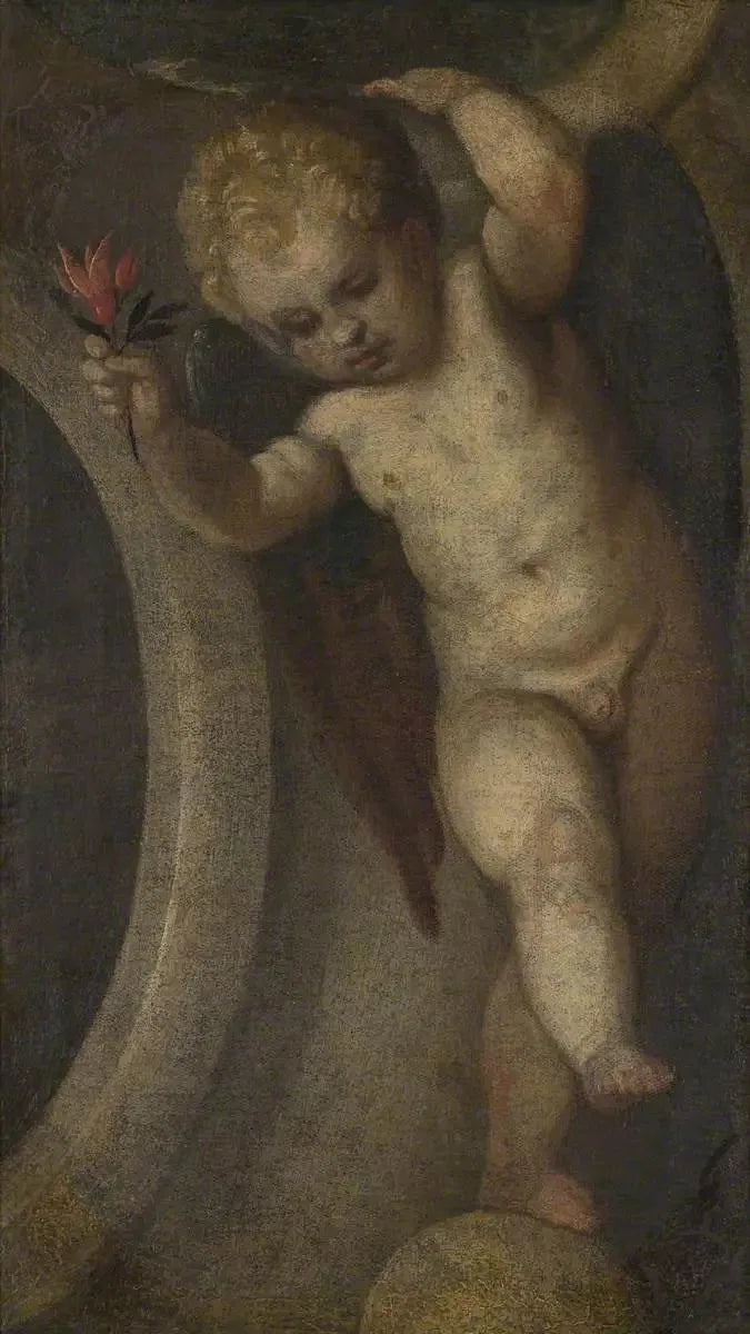 Putto mit einer roten Blume - Paul Véronèse