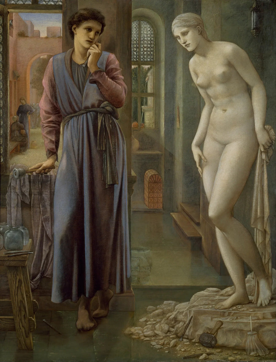 Pygmalion und das Bild - Die Hand hält sich zurück - Edward Burne-Jones