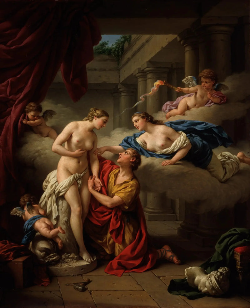 Pygmalion und seine Statue - Louis Jean François Lagrenée
