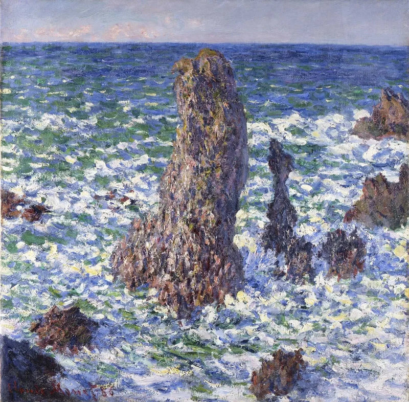 Die Pyramiden von Port-Coton, Sonneneffekt W1088 - Claude Monet