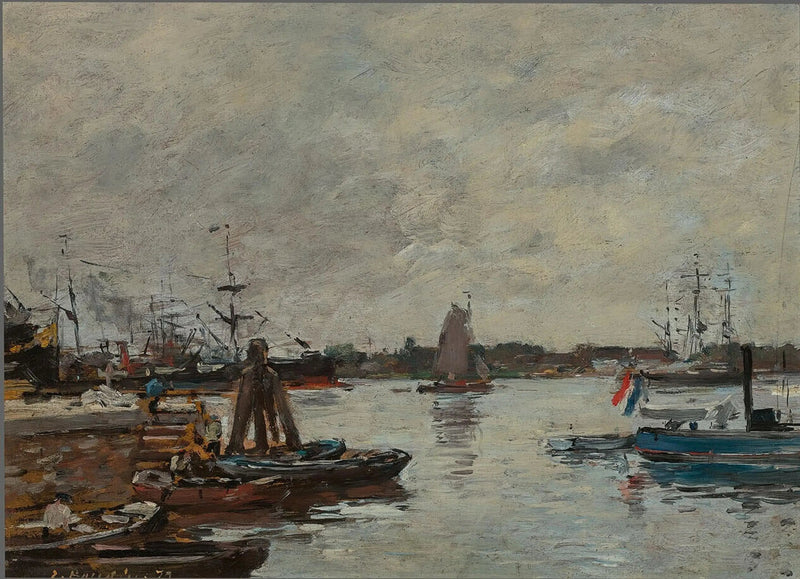 Anlegestelle in Rotterdam - Eugène Boudin