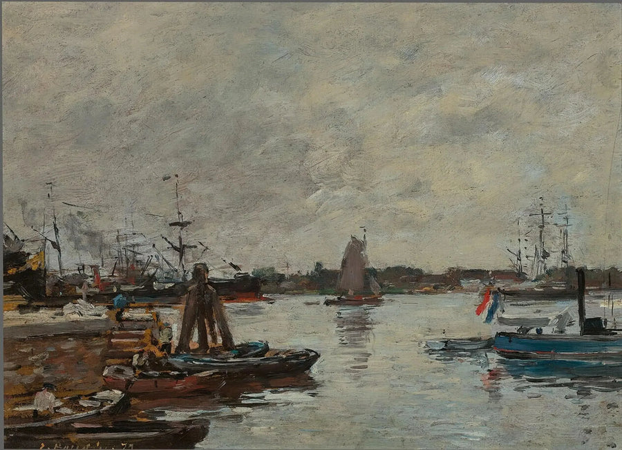 Anlegestelle in Rotterdam - Eugène Boudin