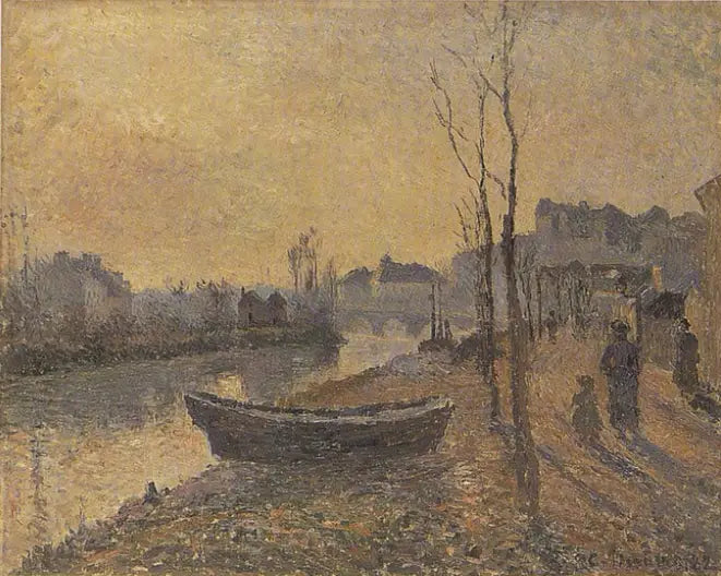 Quai du Pothuis, Ufer der Oise - Camille Pissarro