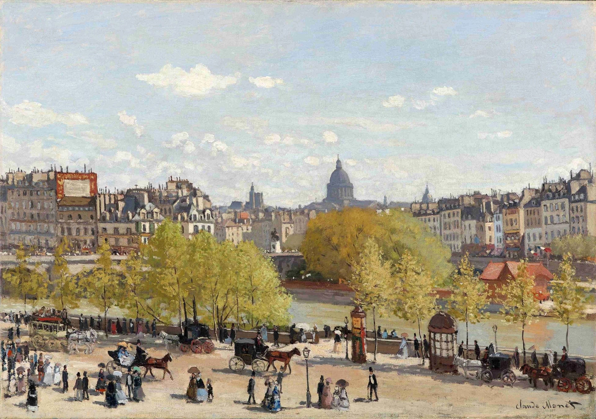 Quai du Louvre W83 par Claude Monet, 1867, Kunstmuseum Den Haag