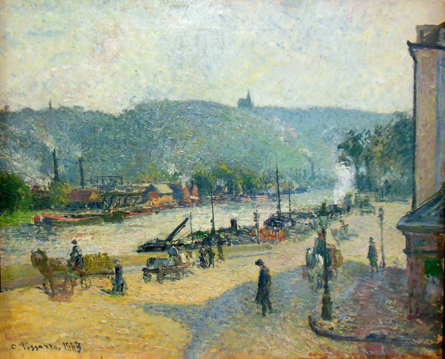 Ufer von Rouen - Camille Pissarro