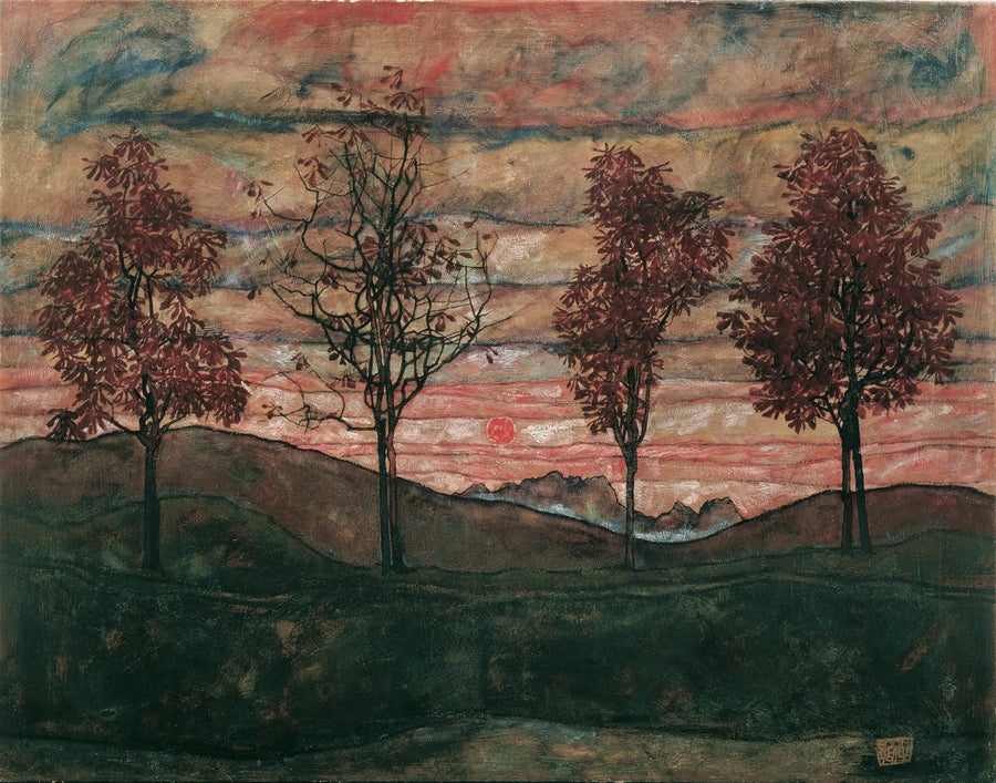 Vier Bäume - Egon Schiele