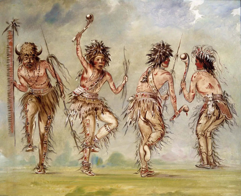 Vier Tänzer - George Catlin