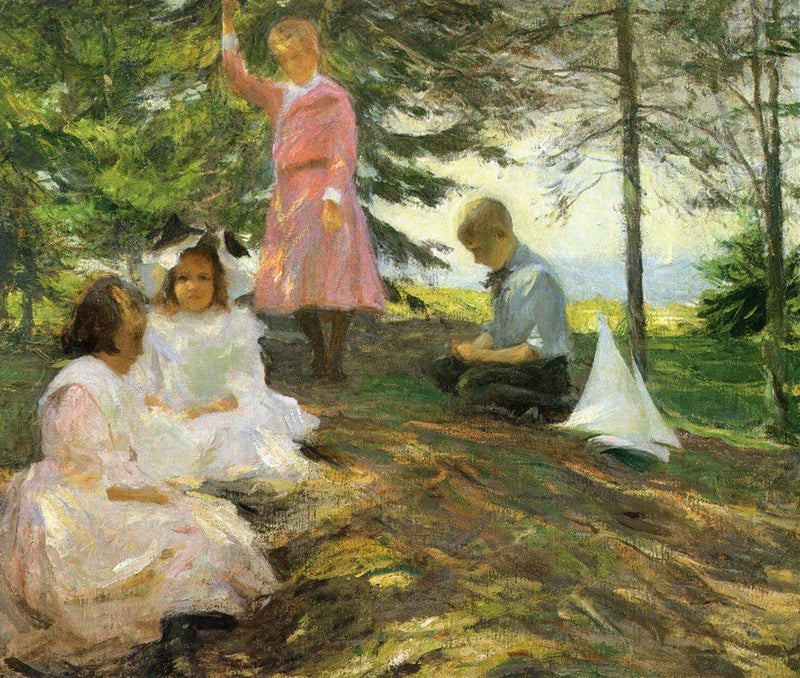 Vier Kinder in North Haven - Frank Weston Benson