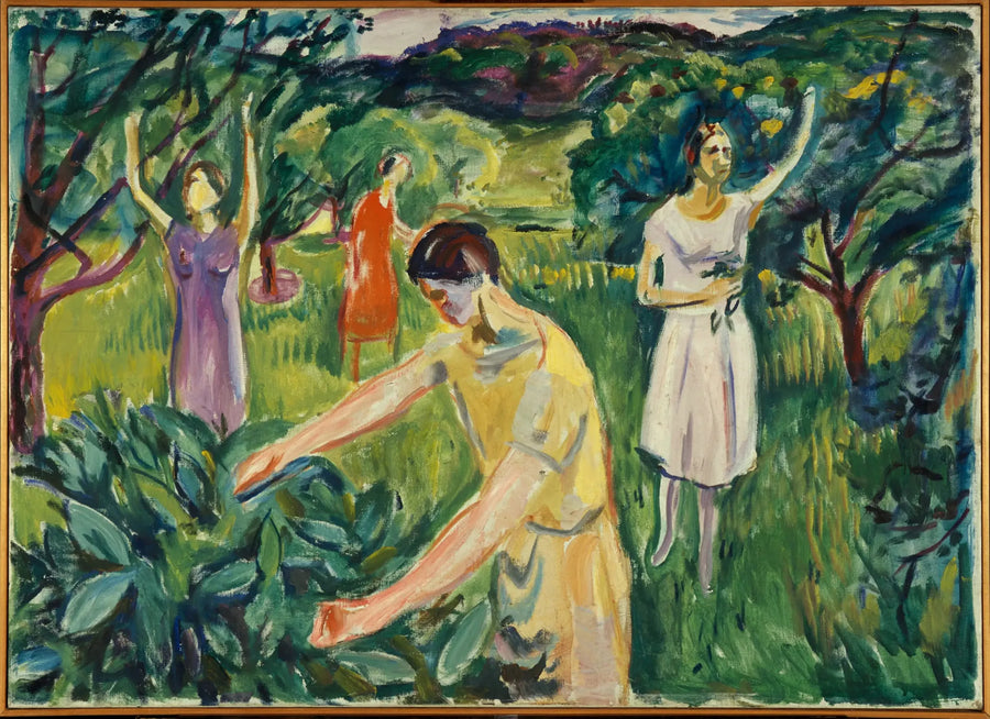 Vier Frauen im Garten - Edvard Munch