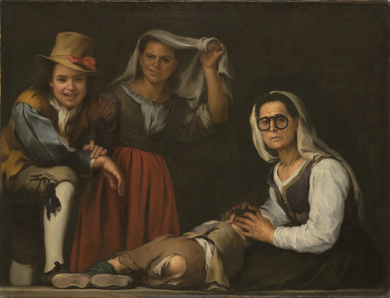 Vier Figuren auf der Treppe - Bartolomé Esteban Murillo