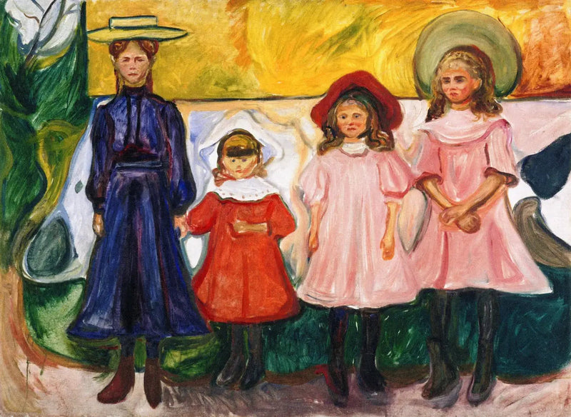 Vier Mädchen in Åsgårdstrand - Edvard Munch