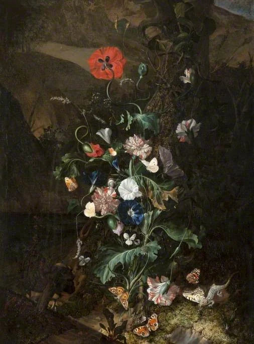 Arrangement floral près d’un tronc — GL GM 45 - Rachel Ruysch