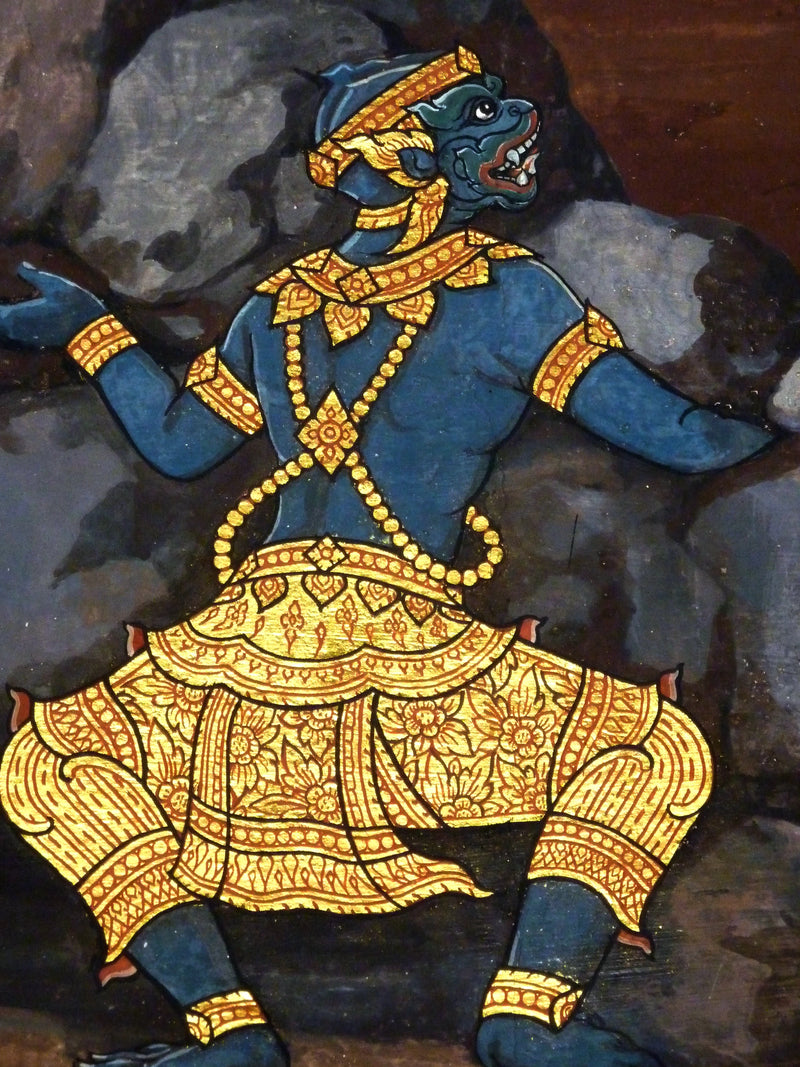 Ramakien, panneau 70 du cloître de Wat Phra Kaew - Ateliers royaux de Bangkok